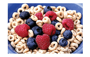 Cheerios with fruit